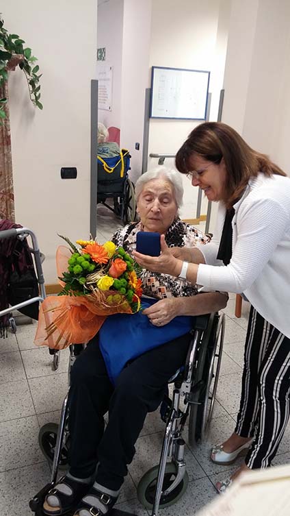 Rosetta Garibaldi Merini con la Presidente ANPI Provinciale